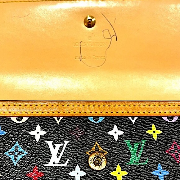 LOUIS VUITTON TAKASHI MURAKAMI Multicolor International Wallet w LV Bag & LV Box - Picture 7 of 16